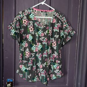 HeartSoul floral scrub top